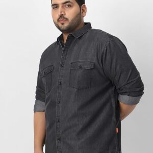 Urbano Plus Men's Full Sleeve Regular Fit Casual Denim Shirt